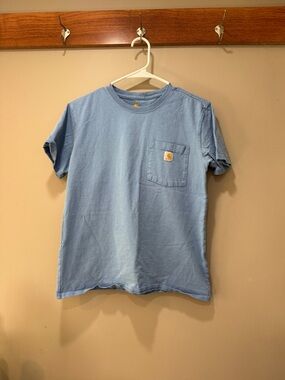 Carhartt Light Blue Pocket Tee with Logo Patch